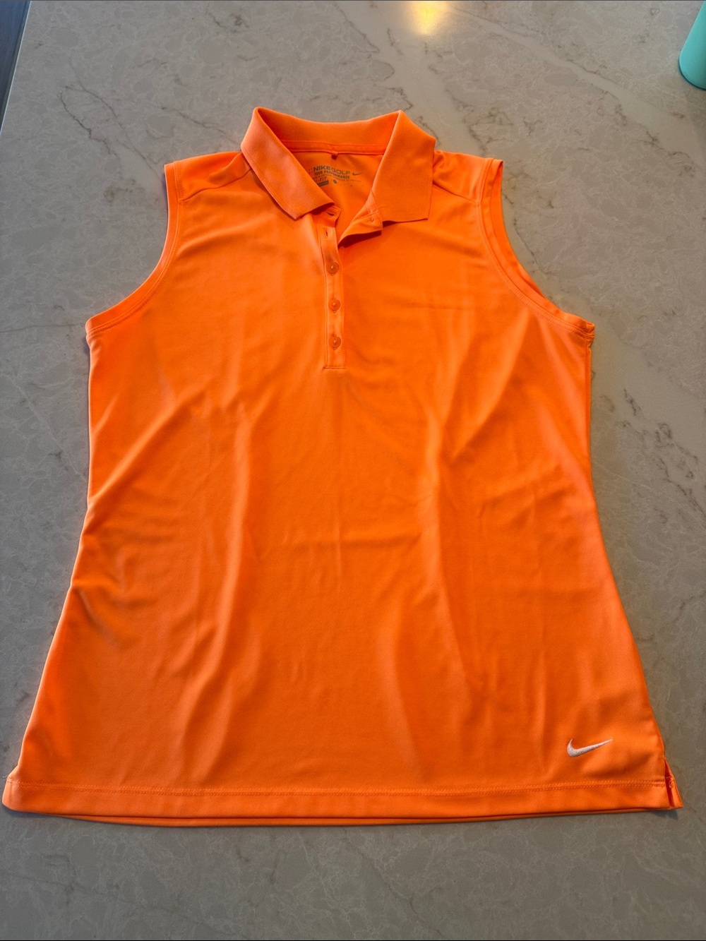 Nike Women’s Sleeveless Polo Tank Top - Vibrant Orange